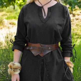 Ceinture médiéval en cuir marron