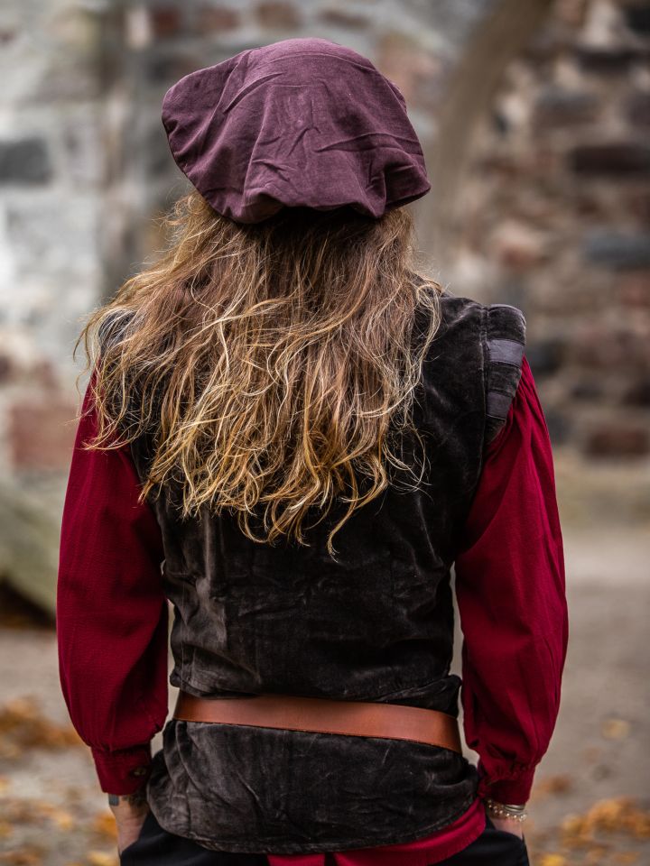 Béret en velours marron – Image 2