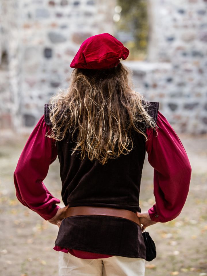 Beret en velours rouge – Image 2