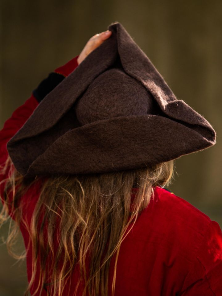 Tricorne en feutre, marron – Image 3
