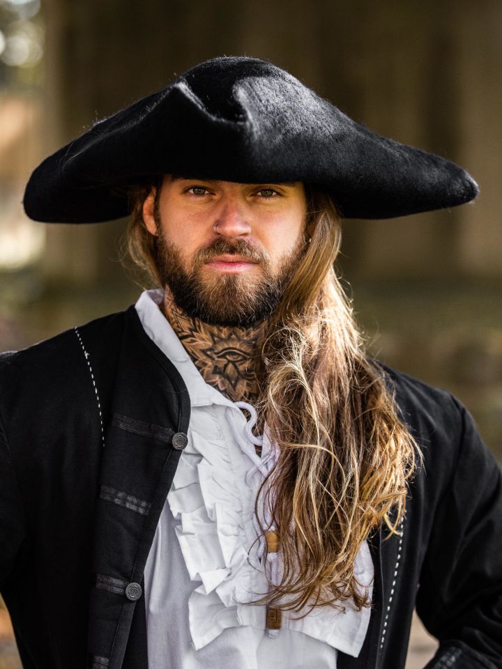 Tricorne en feutre, noir – Image 2
