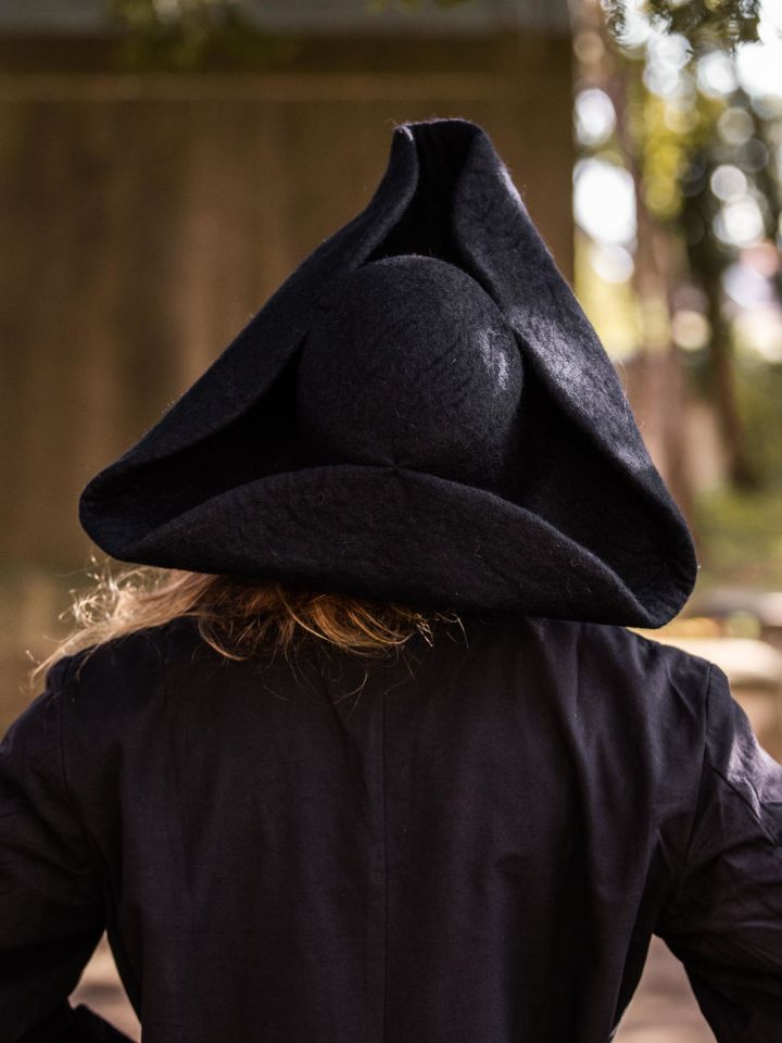 Tricorne en feutre, noir – Image 3