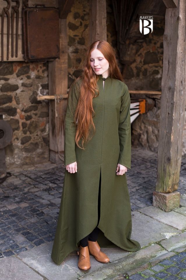 Longue robe Ranwen, vert olive – Image 2