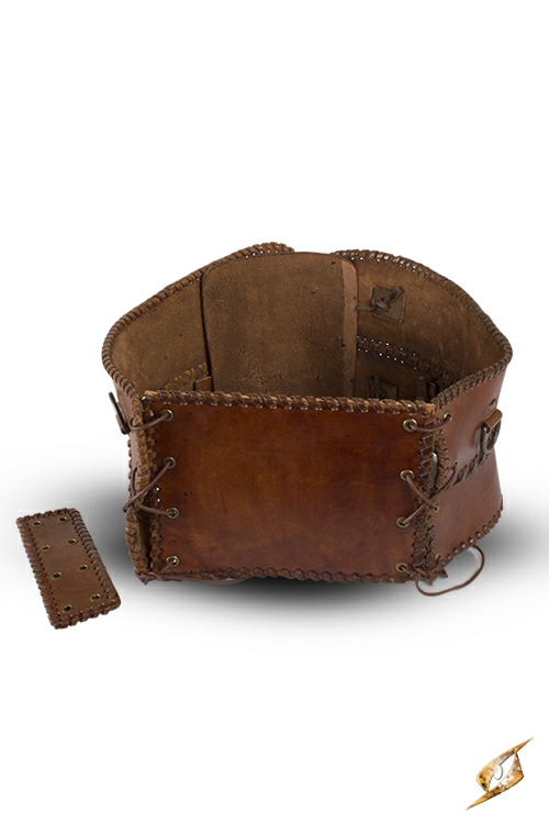 Ceinture corset en cuir, en noir – Image 4
