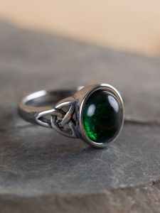 Bague Celtique verte