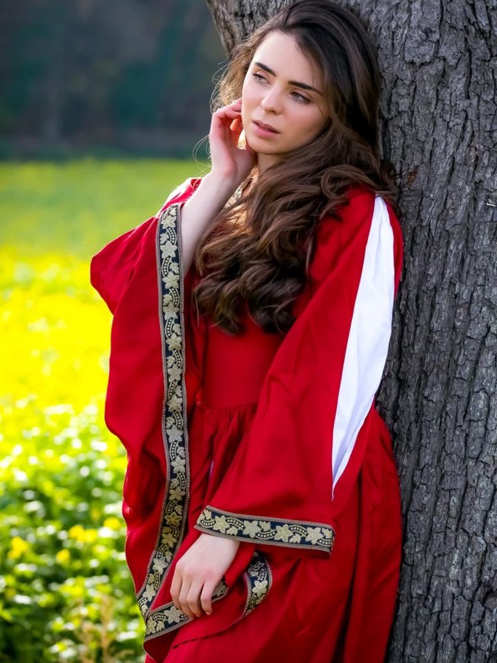 Robe médiévale à gros galons – Image 2