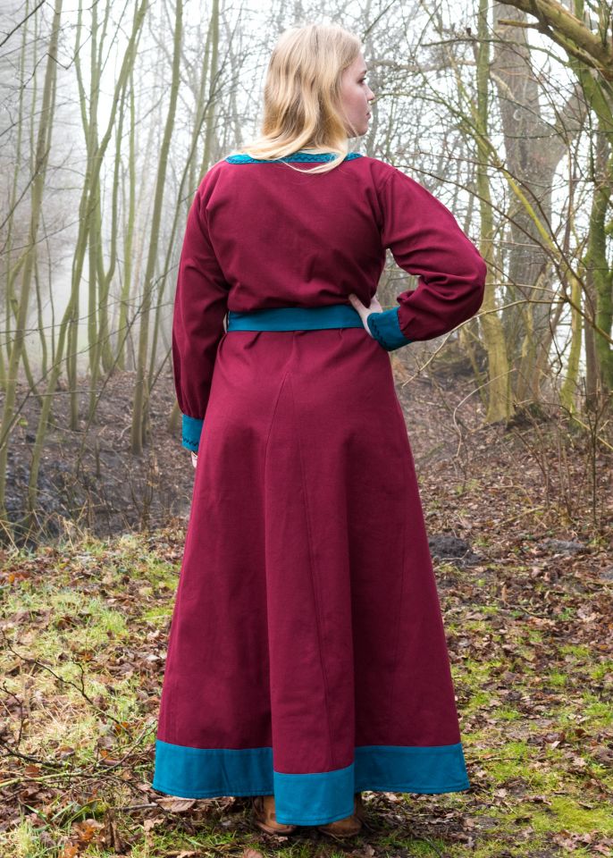 Robe viking Freydis bordeaux/bleue – Image 2