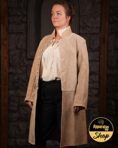 Redingote Jacke Barnaby en daim marron clair
