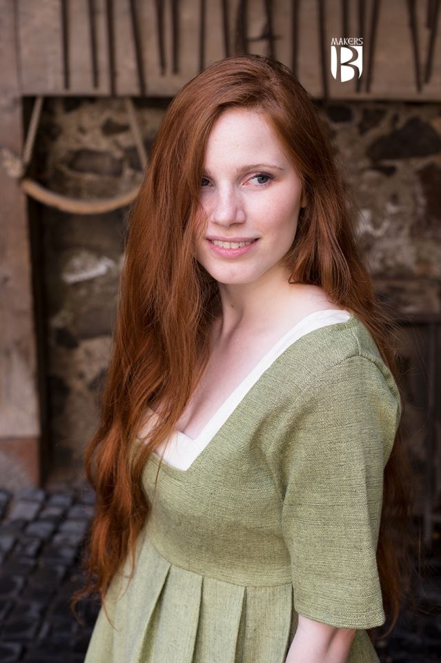 Robe à encolure carrée, en vert – Image 3