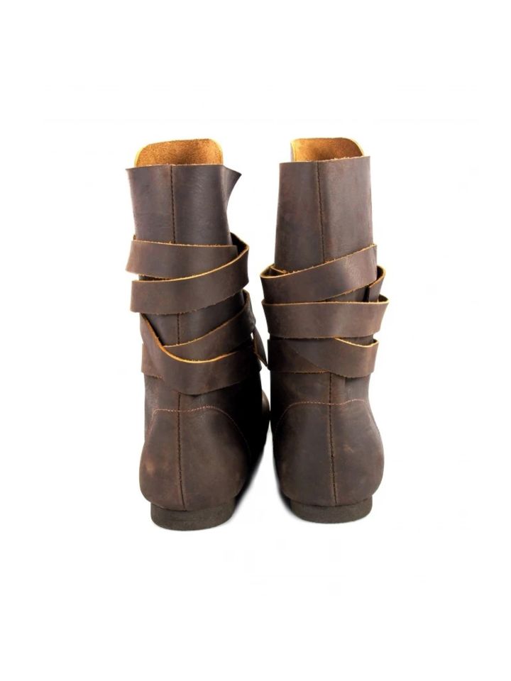 Bottines viking en cuir suédé marron – Image 3