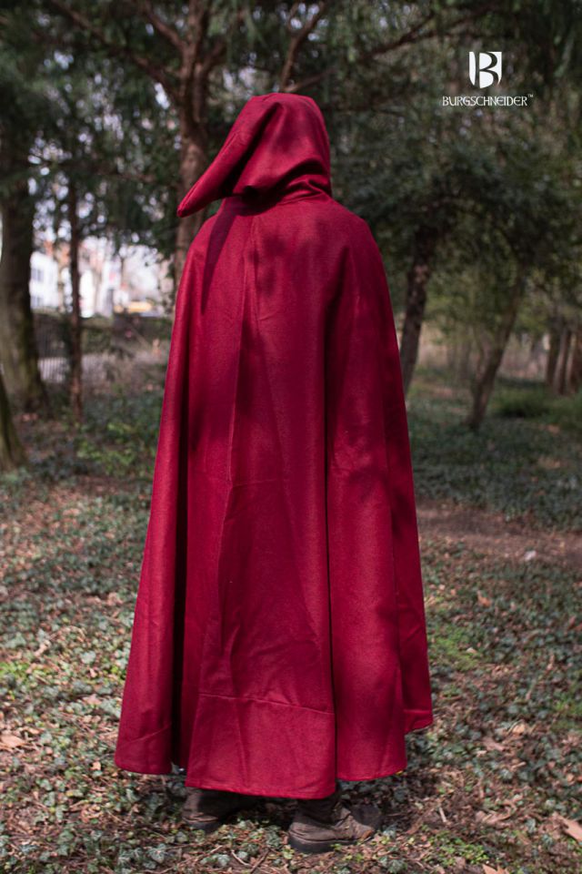 Cape à capuche Hibernus, en rouge – Image 2
