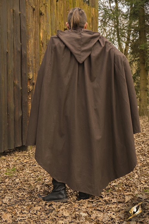Pèlerine à capuche, marron – Image 2
