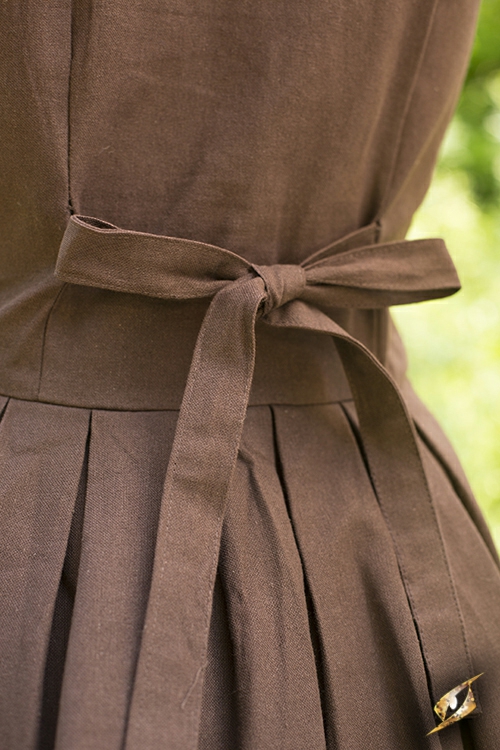 Robe légère à laçage, marron – Image 5