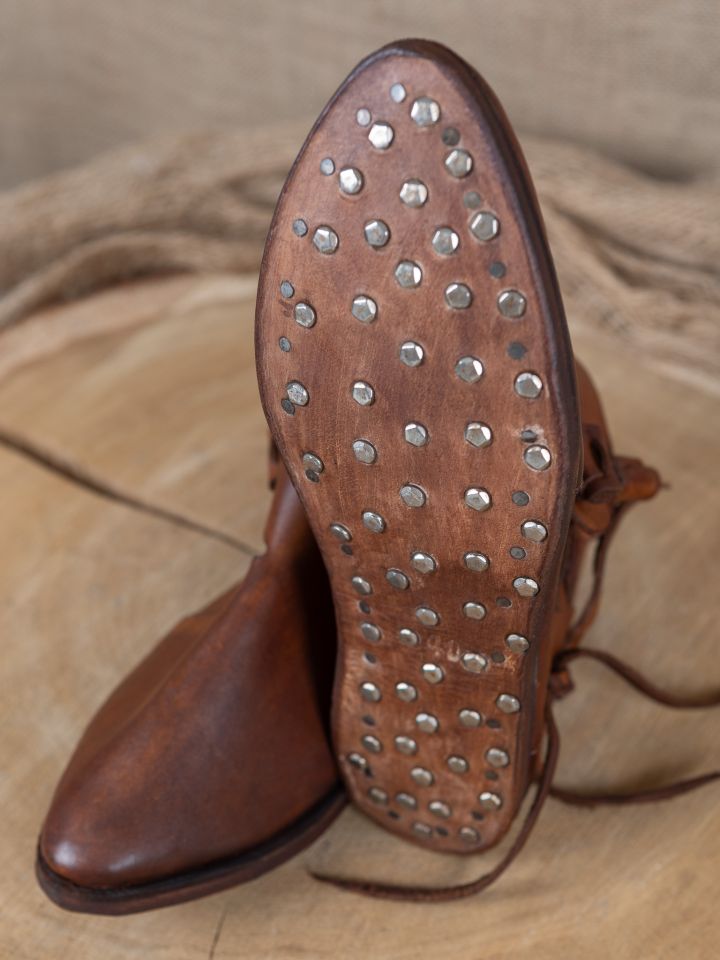 Chaussure viking Jorvik à double semelle clouée marron – Image 4