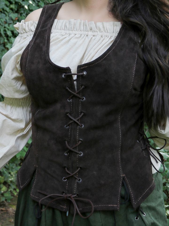 Corset en cuir Caty marron – Image 3