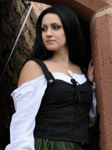 Corset en coton lacé