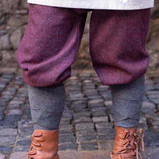 Culottes Ivar chinées bordeaux-gris