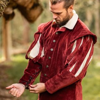 Veste en velours bordeaux