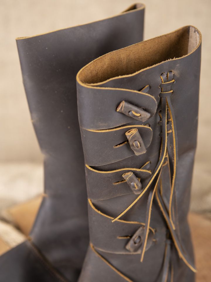 Bottes viking en nubuck marron – Image 2