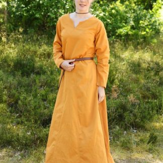Robe médiévale légère Milla, jaune
