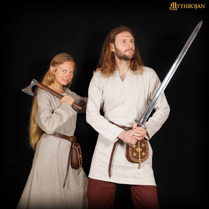 Tunique viking en lin Erik naturel – Image 2