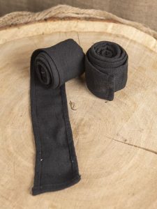 Bandes à enrouler en tissu épais noir (250 cm)