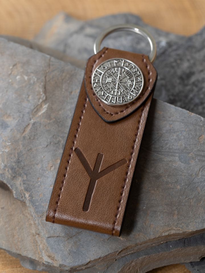 Runes vikings Porte-clés Algiz pour la protection