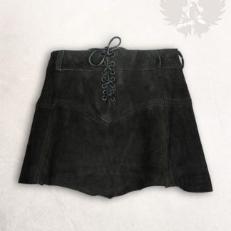 Jupe Nuala en daim, noire