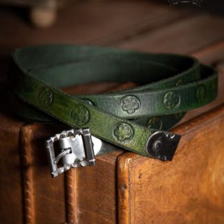 Ceinture en cuir Oswald, verte
