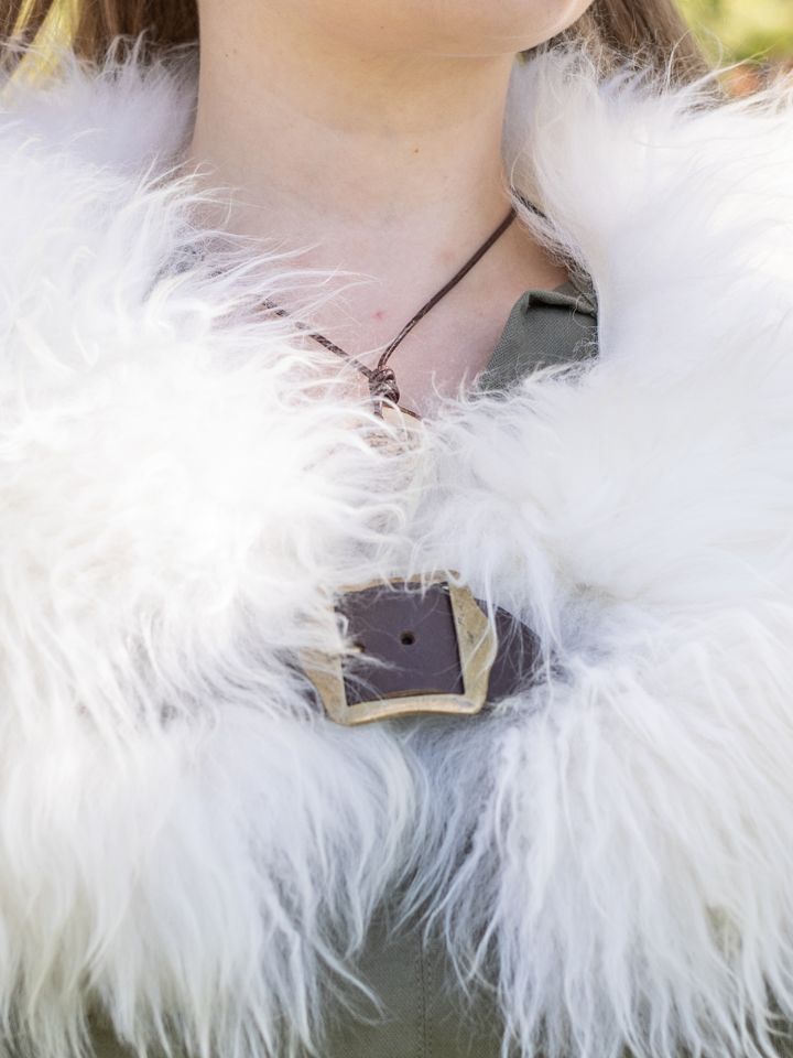 Capelet long en fourrure blanche – Image 4