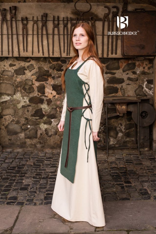 Robe tablier Gyda en vert – Image 2