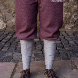 Pantalon féminin Tilda chiné bordeaux et gris