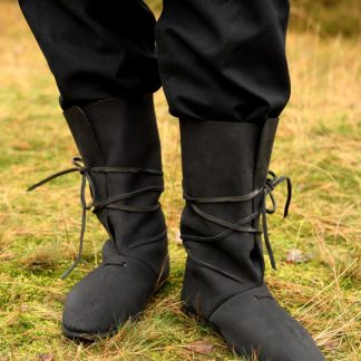 Bottes viking à lacets noires