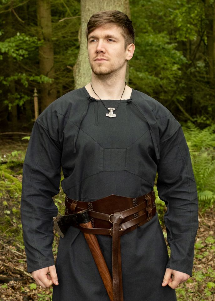 Reproduction Tunique Viking Viborg, en bleu foncé – Image 2