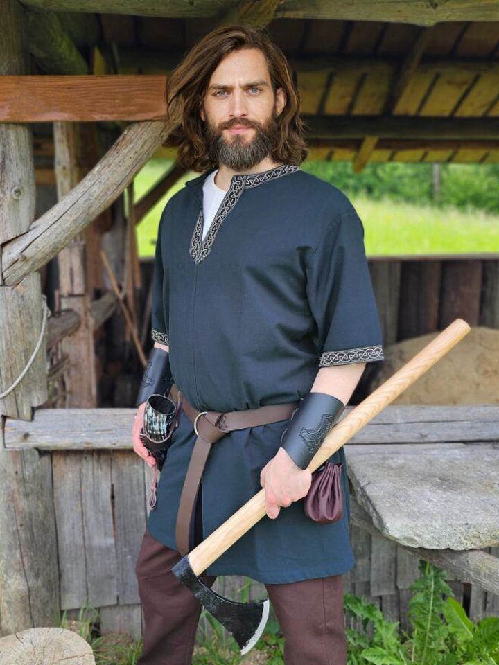 Tunique viking classique Arvid bleue
