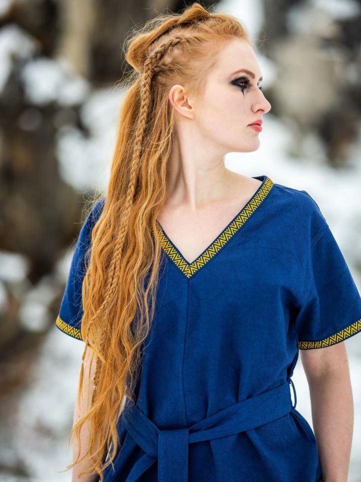 Tunique Viking Matilda en bleu – Image 3