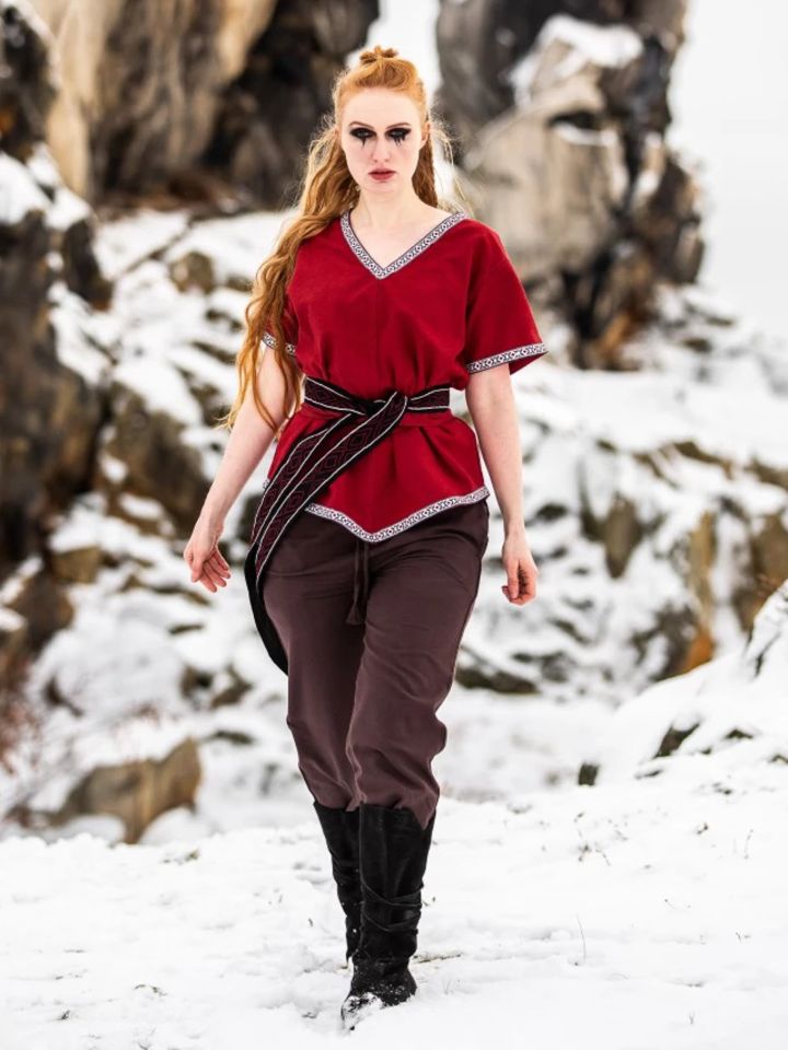 Tunique Viking Matilda en rouge – Image 5
