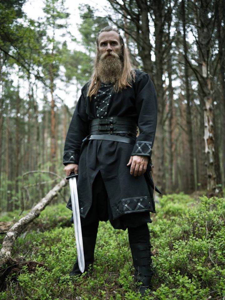 Tunique viking Erick en noir – Image 2
