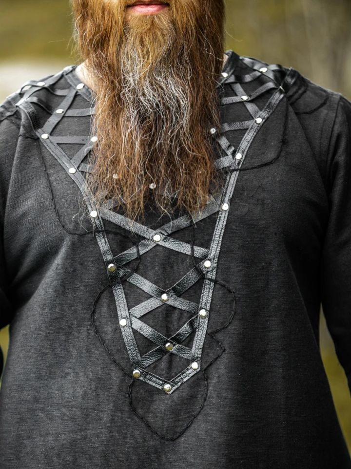 Tunique viking Erick en noir – Image 4