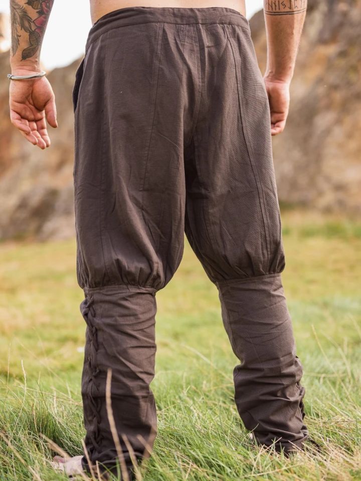 Pantalon en coton en marron – Image 2
